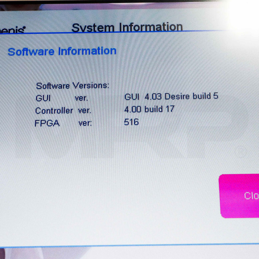 2015 Lumenis LightSheer Desire Diode System Screen