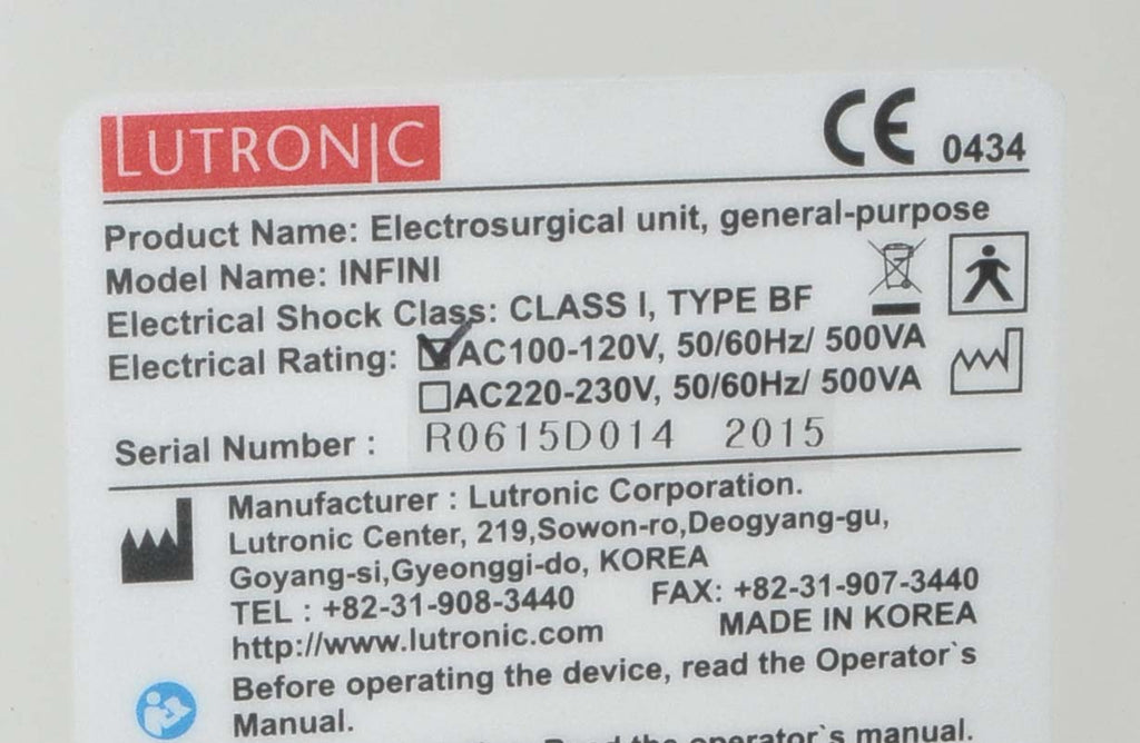 2015 Lutronic Infini Radio Frequency Microneedling RF Micro Needling Needle
