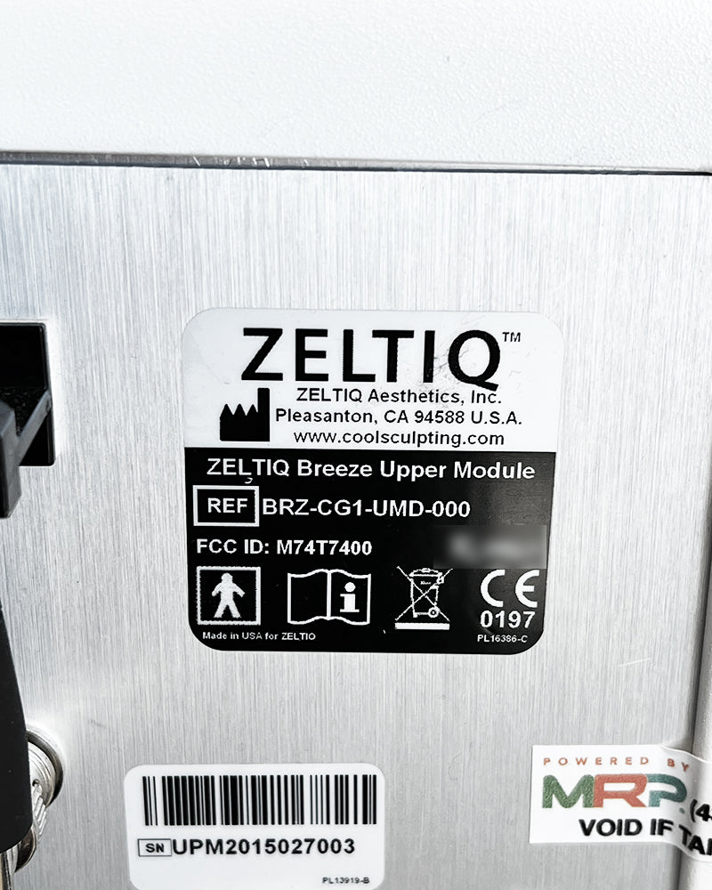 2015 Zeltiq CoolSculpting CoolAdvantage Body Contour Curve Plus Fit Applicator