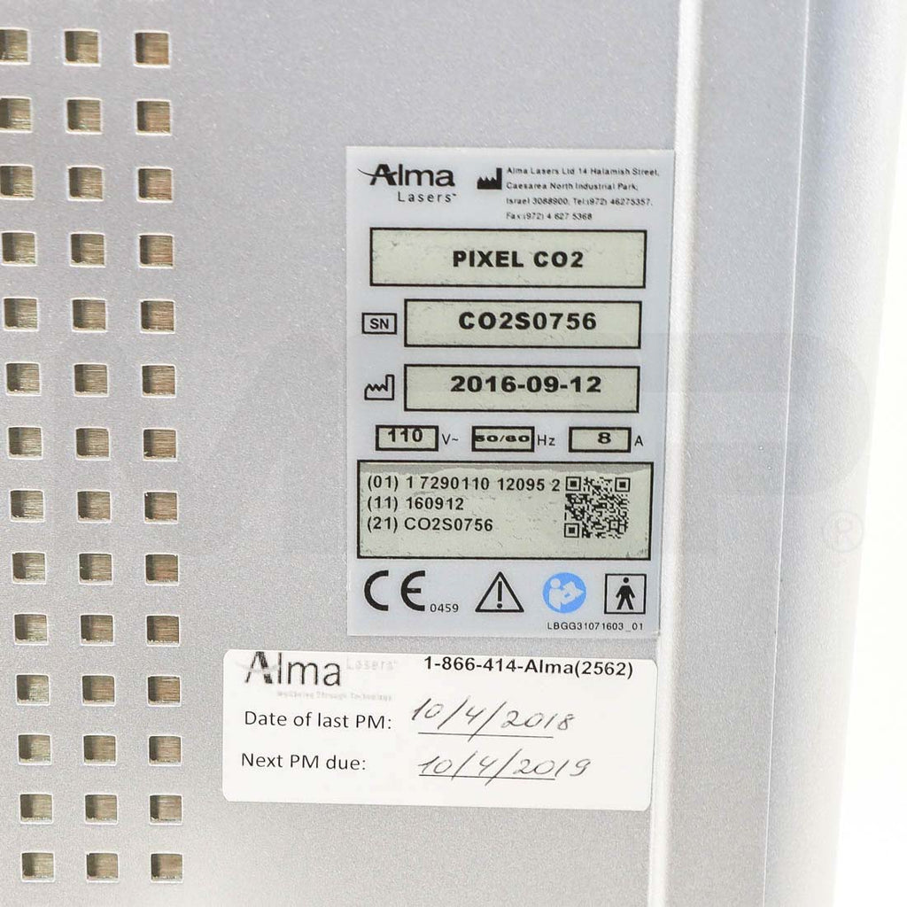 2016 Alma Pixel CO2 FemiLift Vaginal Fractional Skin Resurfacing System