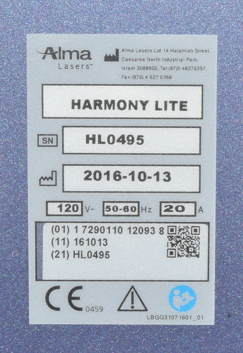 2016 Alma Harmony LITE Laser Handpieces Dye VL Vascular Lesions SHR Hair Removal