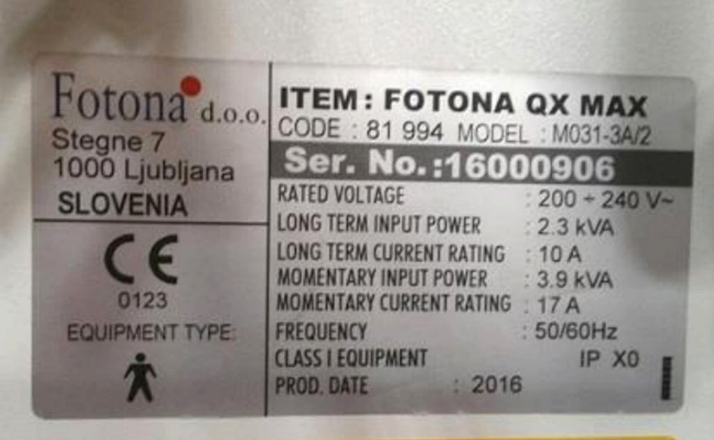 2016 Fotona QX Max QSwitched Laser Tattoo Removal Q Switched Switch ICool I Cool