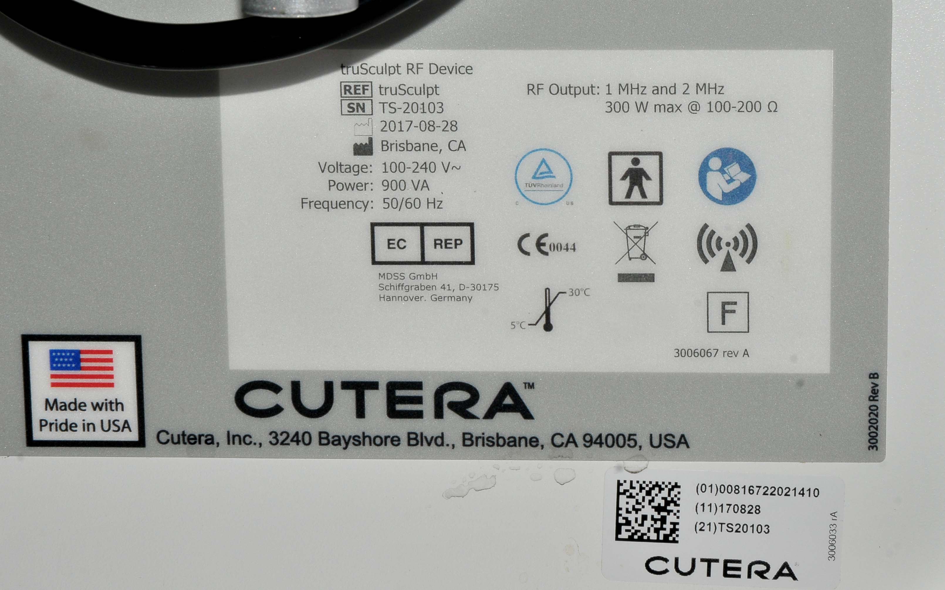 2017 Cutera TruSculpt 3D Laser Radio Frequency Cellulite Reduction 3 HP's RF Fat