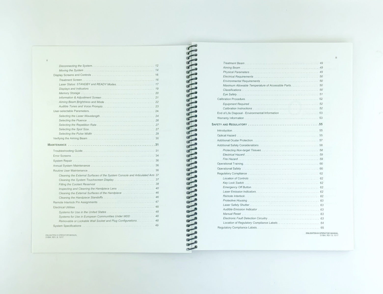 2017 Cutera Enlighten III Laser Operator Manual D1864 Rev. B