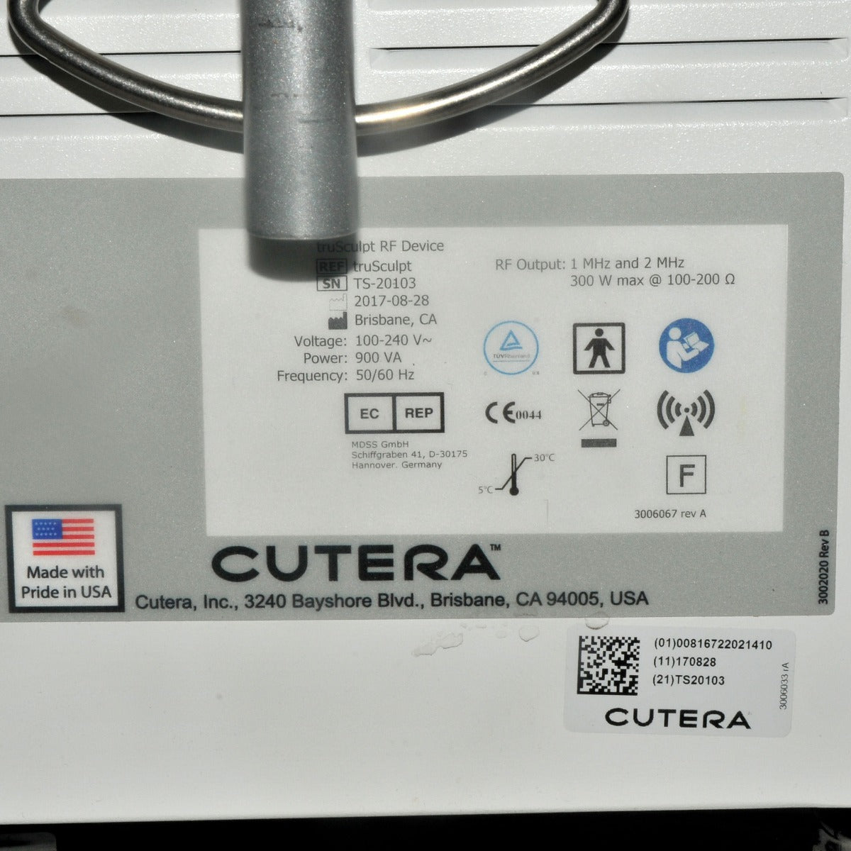 2017 Cutera TruSculpt 3D Radio Frequency Body Sculpting RF Tru Sculpt Shape 3 D