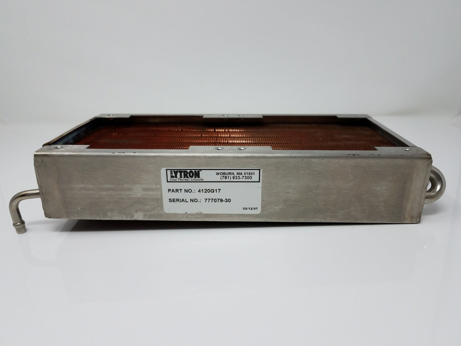 Lytron Stainless Steel Copper Fin Heat Exchanger Conbio Cynosure C6 Cooler