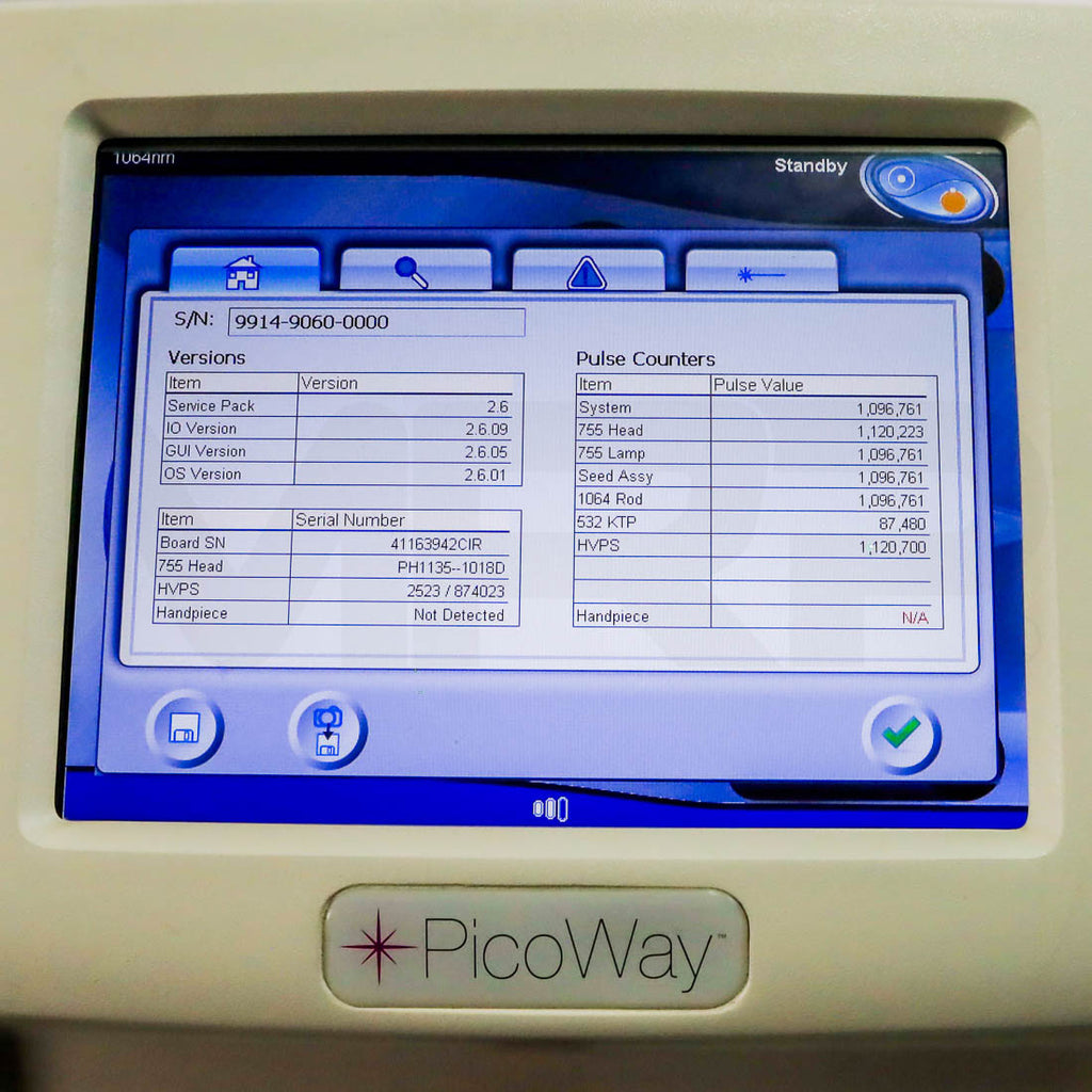 2018 Candela PicoWay System Pulse Screen