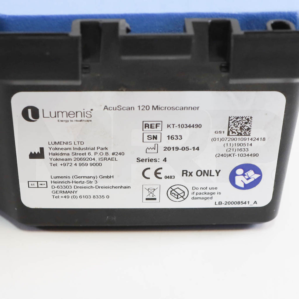 2018 Lumenis AcuPulse Device AcuScan 120 Handpiece Kit Label