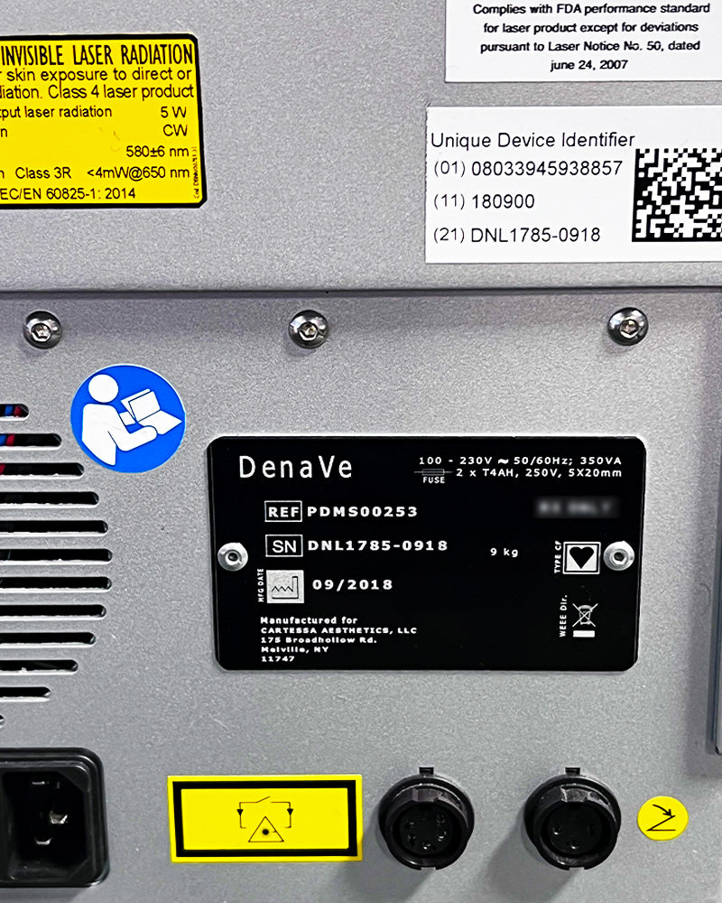 2018 Cartessa Quanta DenaVe 585nm Diode Fiber Vascular Lesions Laser System