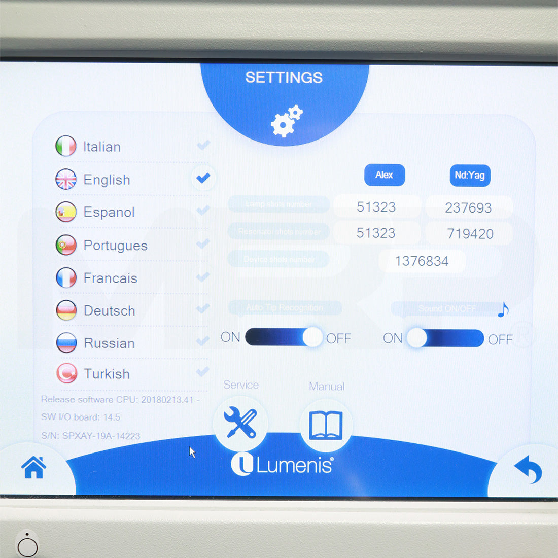 2019 Lumenis Splendor X Alexandrite Nd Yag Laser Hair Removal Unit