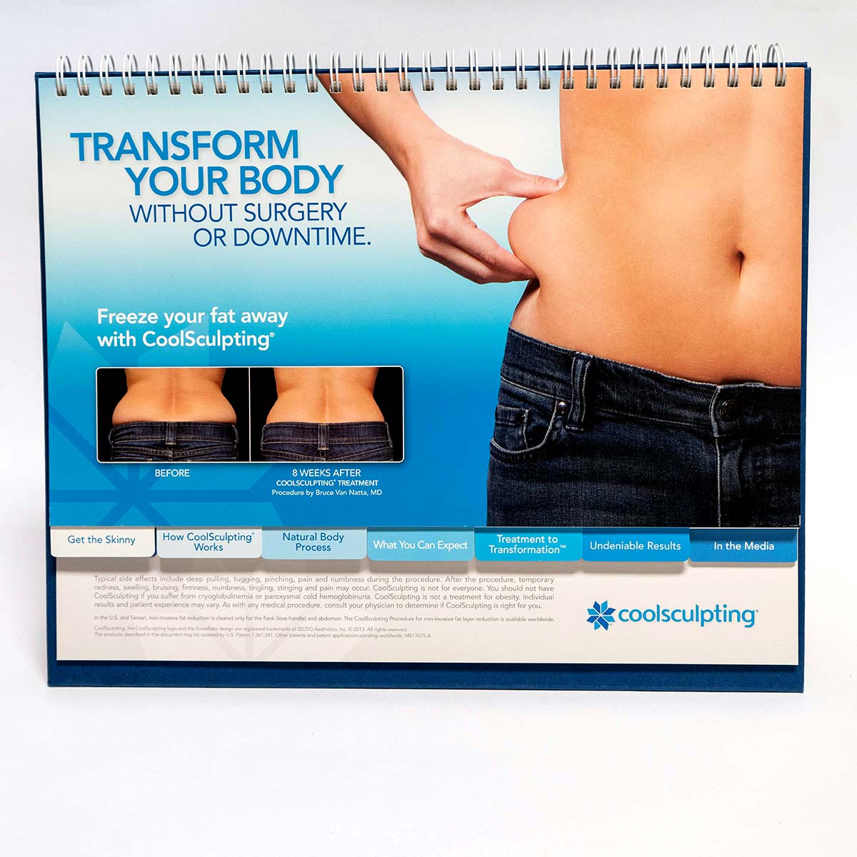 2013 Zeltiq Coolsculpting Prop up Display CONSULTATION GUIDE - Overview & Photos
