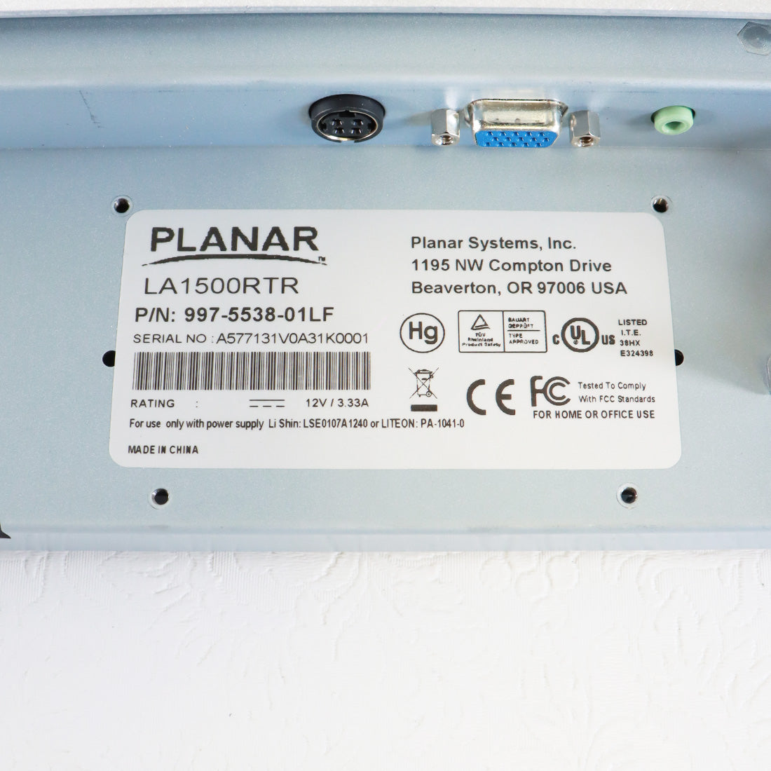 Solta RELIANT Restore Fraxel Laser Display Monitor Screen LA1500RTR Planar