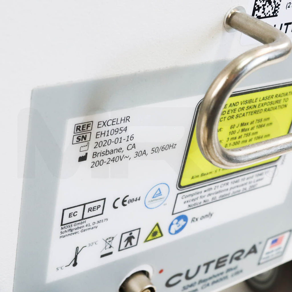 2020 Cutera Excel HR System Serial Label