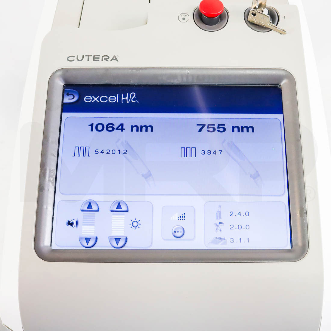 2020 Cutera Excel HR System Shot Count Screen