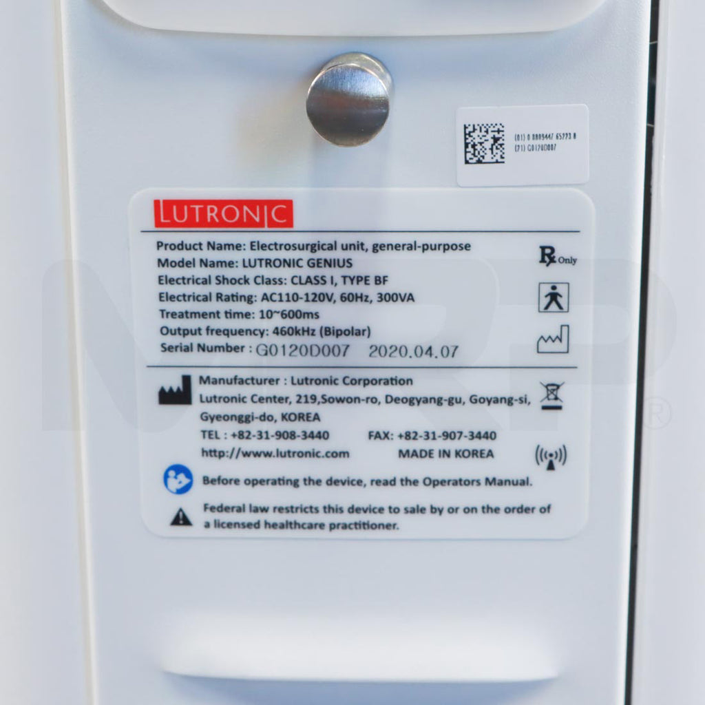 2020 Genius RF System Label