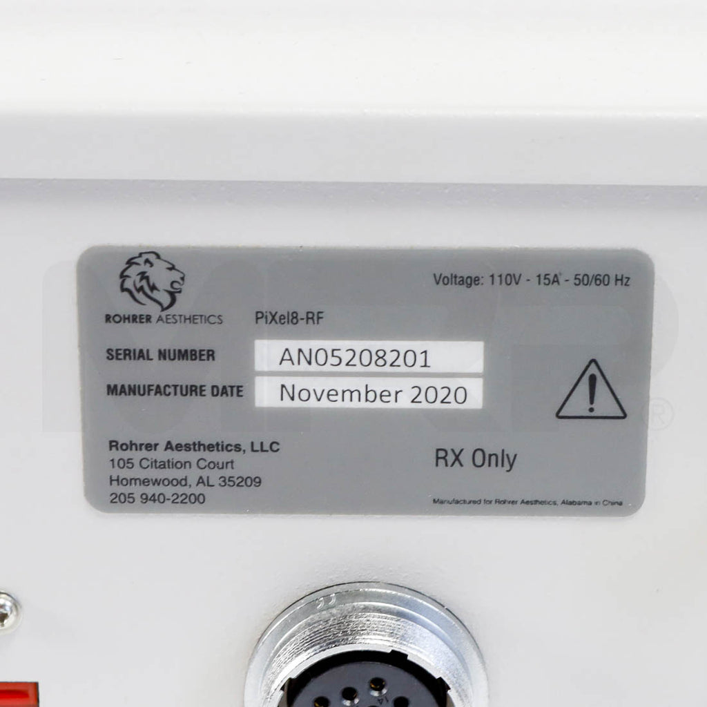 2020 Rohrer Aesthetics PiXel8-RF Radio Frequency Microneedle Tabletop System