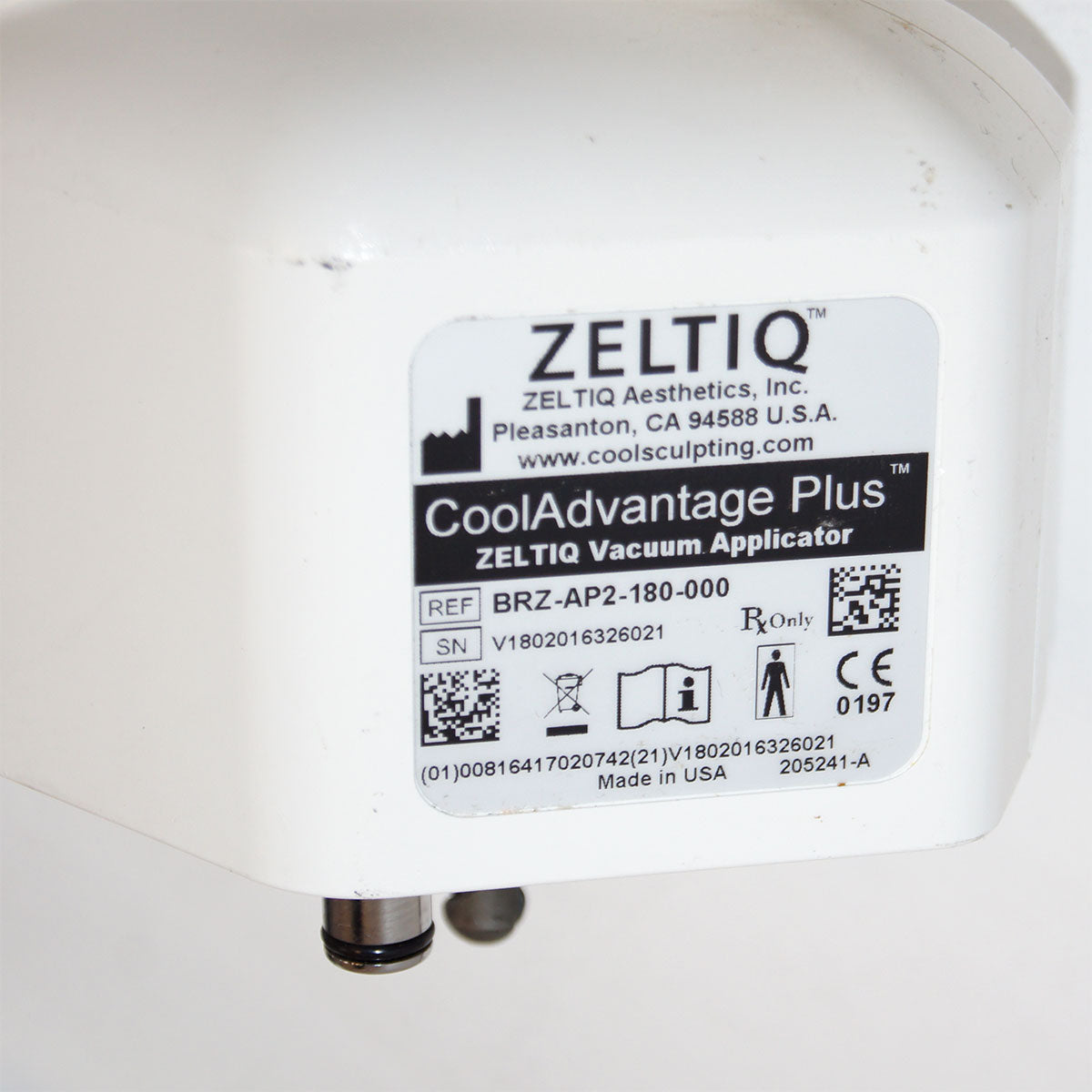 Zeltiq CoolSculpting CoolAdvantage Plus Applicator BRZ-AP2-180 PARTS AS-IS (FD)