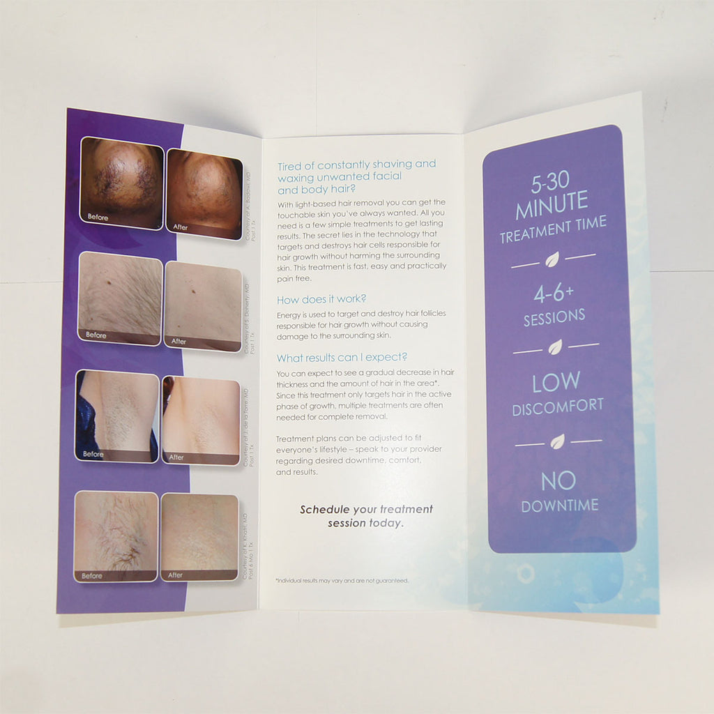 Cynosure ICON Uncover Touchable Skin Laser Hair Removal Patient Brochures 10pk