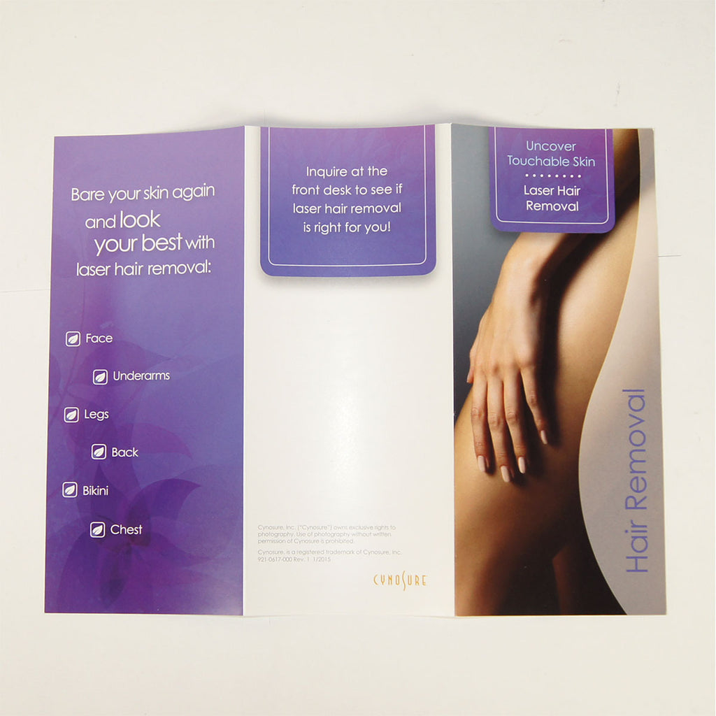 Cynosure ICON Uncover Touchable Skin Laser Hair Removal Patient Brochures 10pk