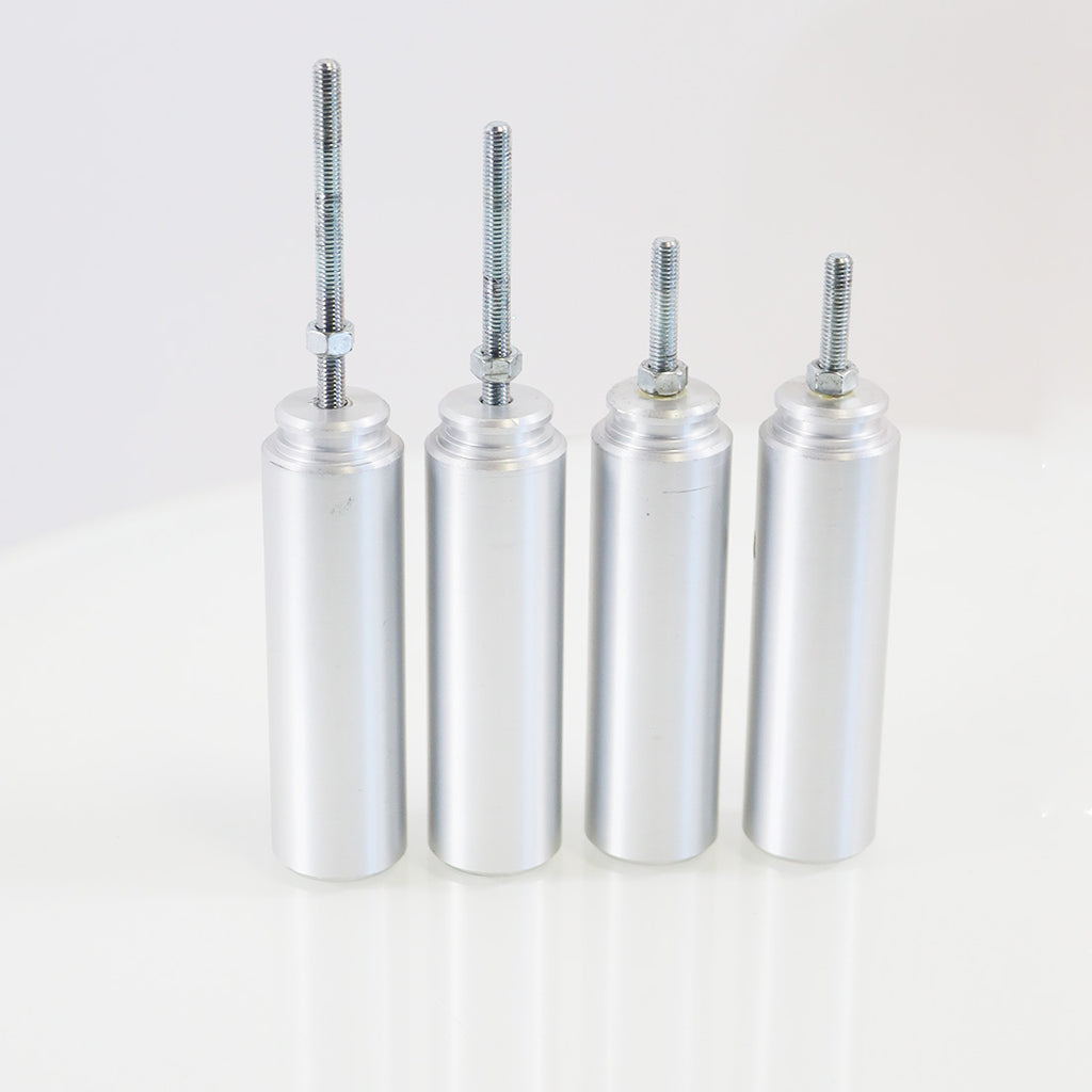 Zimmer Cryo 6 Chiller Glass Top Legs - Metal Silver Spacers (Set/4) PARTS