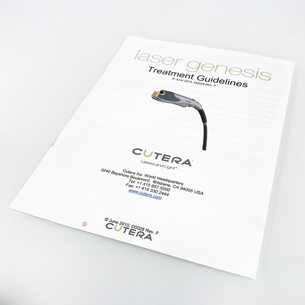 Cutera Laser Genesis Treatment Guidelines Overview Manual D0028 Rev. F 6 Pgs