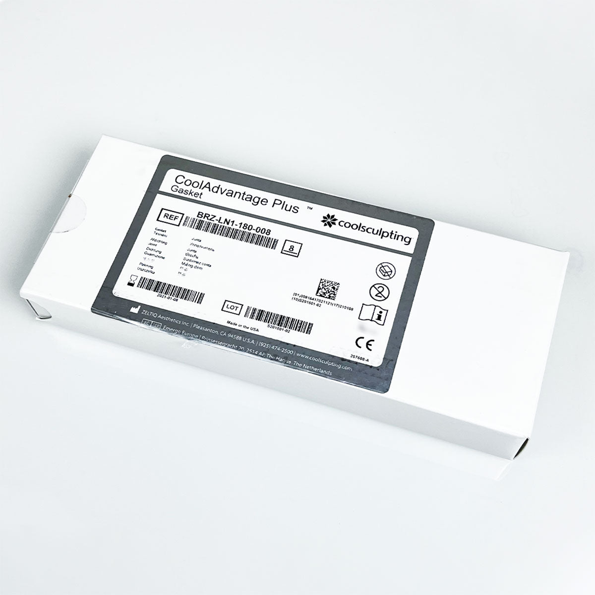 Zeltiq CoolSculpting CoolAdvantage Plus Gasket BRZ-LN1-180-008 / 8-Pack - EXPIRED