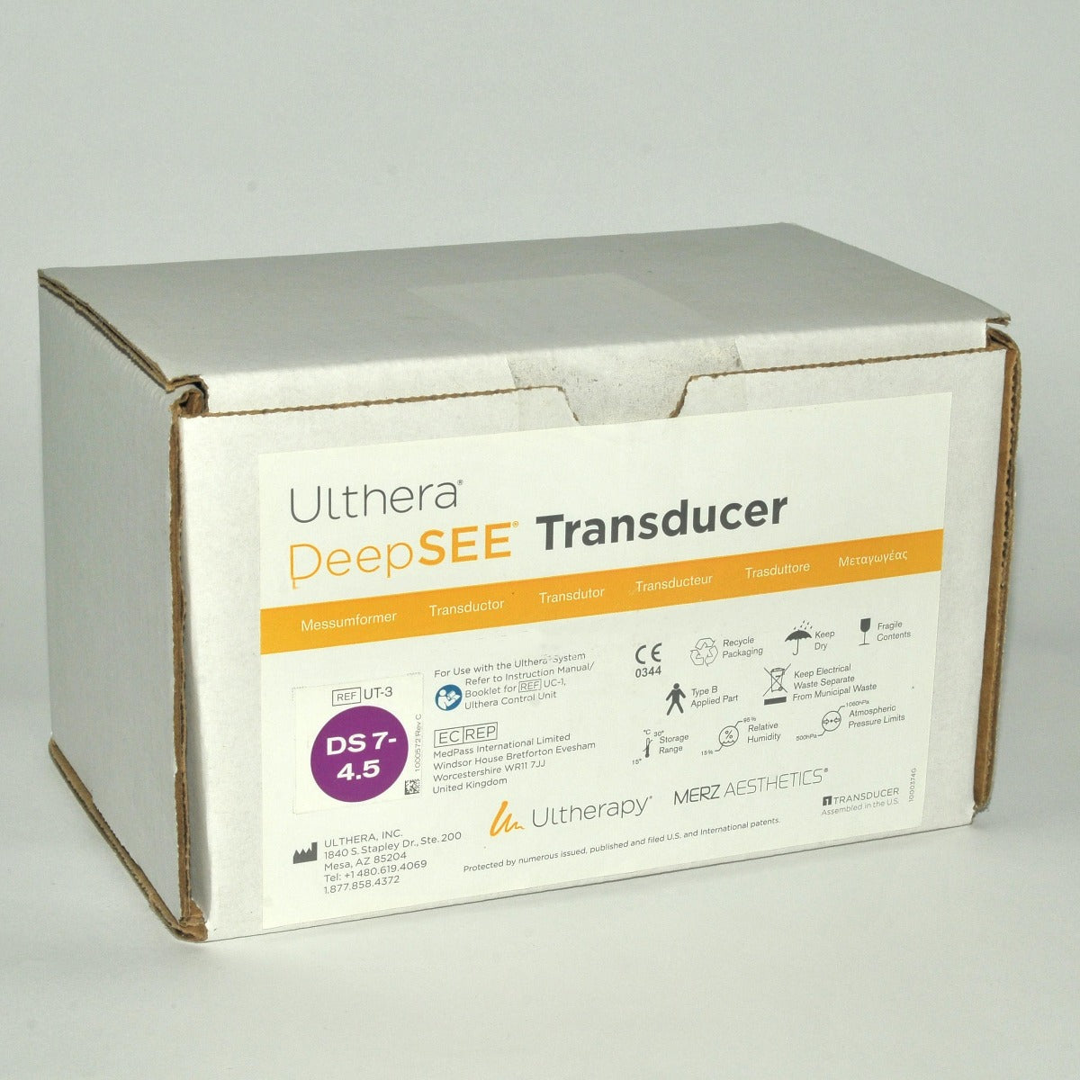 Ulthera DeepSEE DS 7-4.5 TRANSDUCER Ultrasound Ultherapy Exp Purple 2400/2400