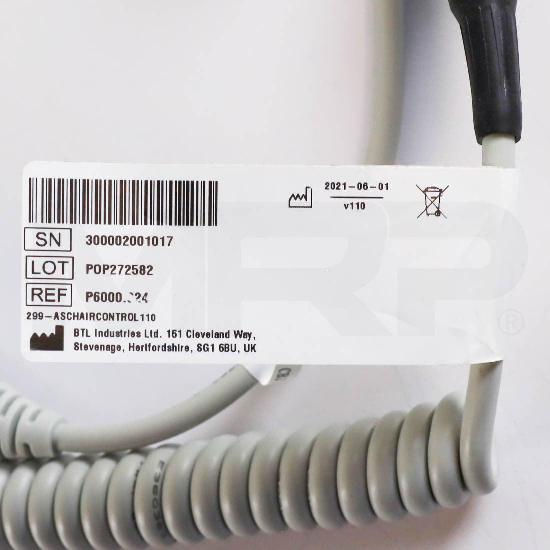 2021 BTL Emsella Chair Controller Label