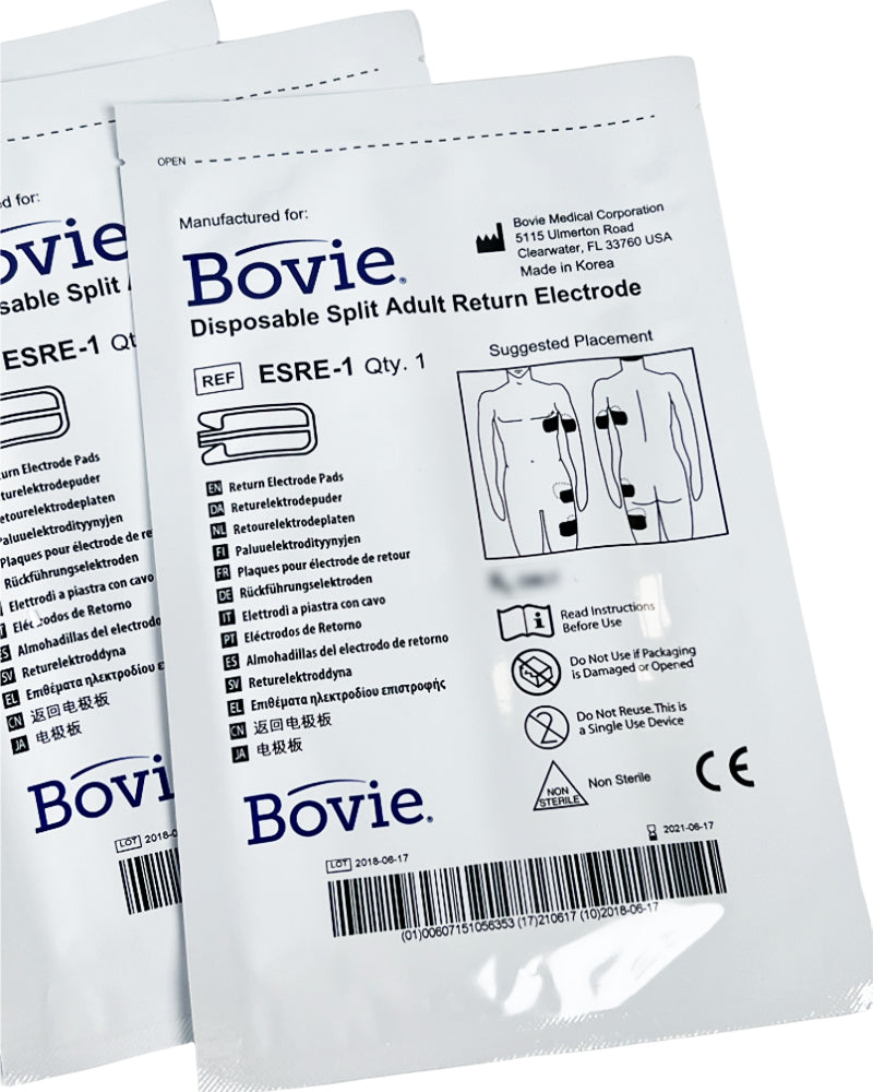 Bovie Disposable Split Adult Electrode Electrosurgical Ground Pad ESRE-1 6x Pack