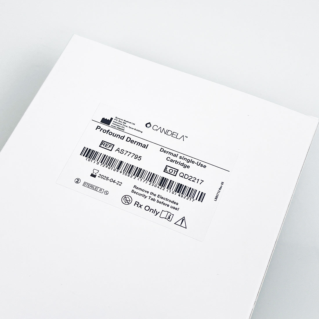 Candela Profound Dermal Single-Use Cartridge REF AS77795 EXP 04-22-2025