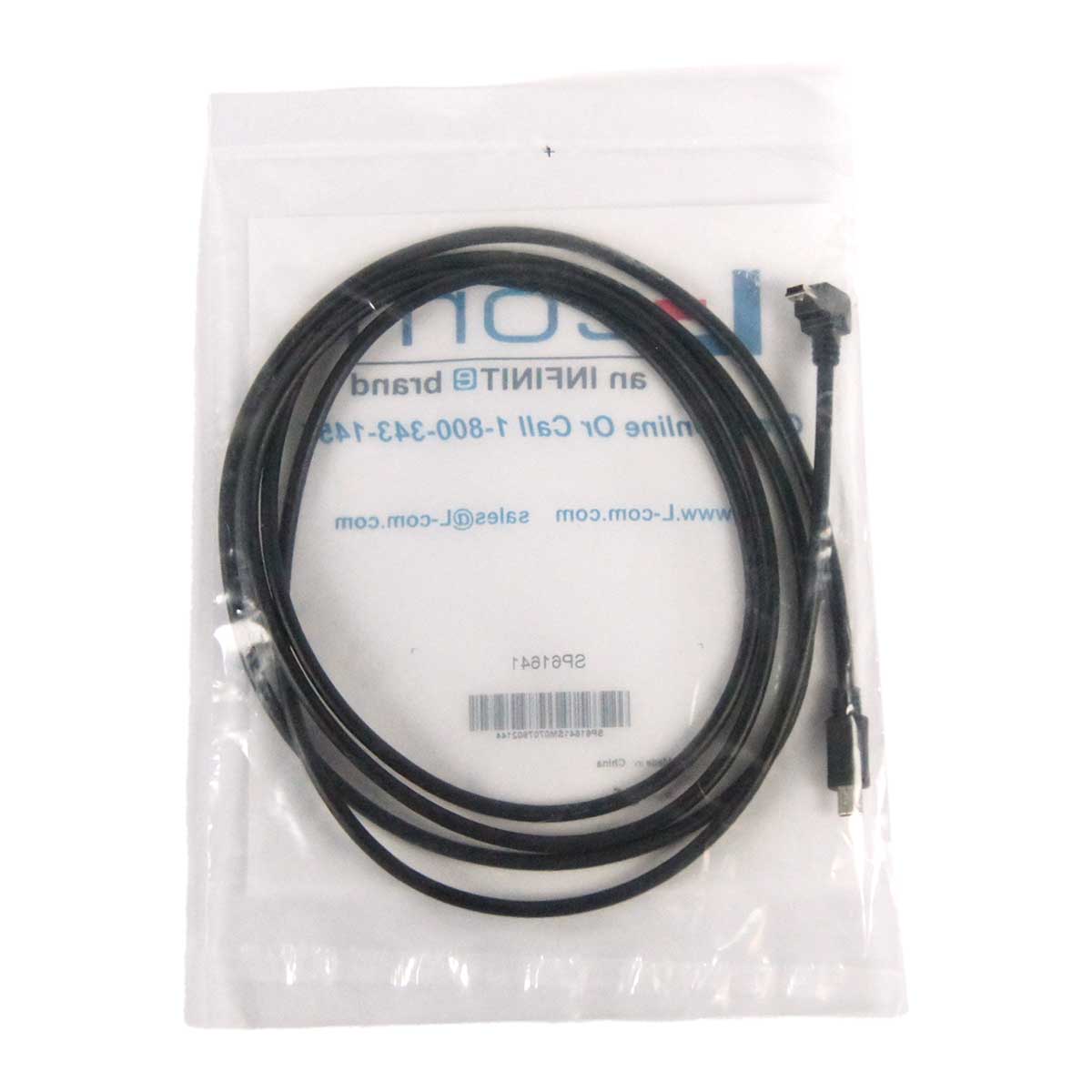 Cynosure RevLite L-Com Custom Mini-B5 USB Straight to Down Angle Male 6.5ft ROHS