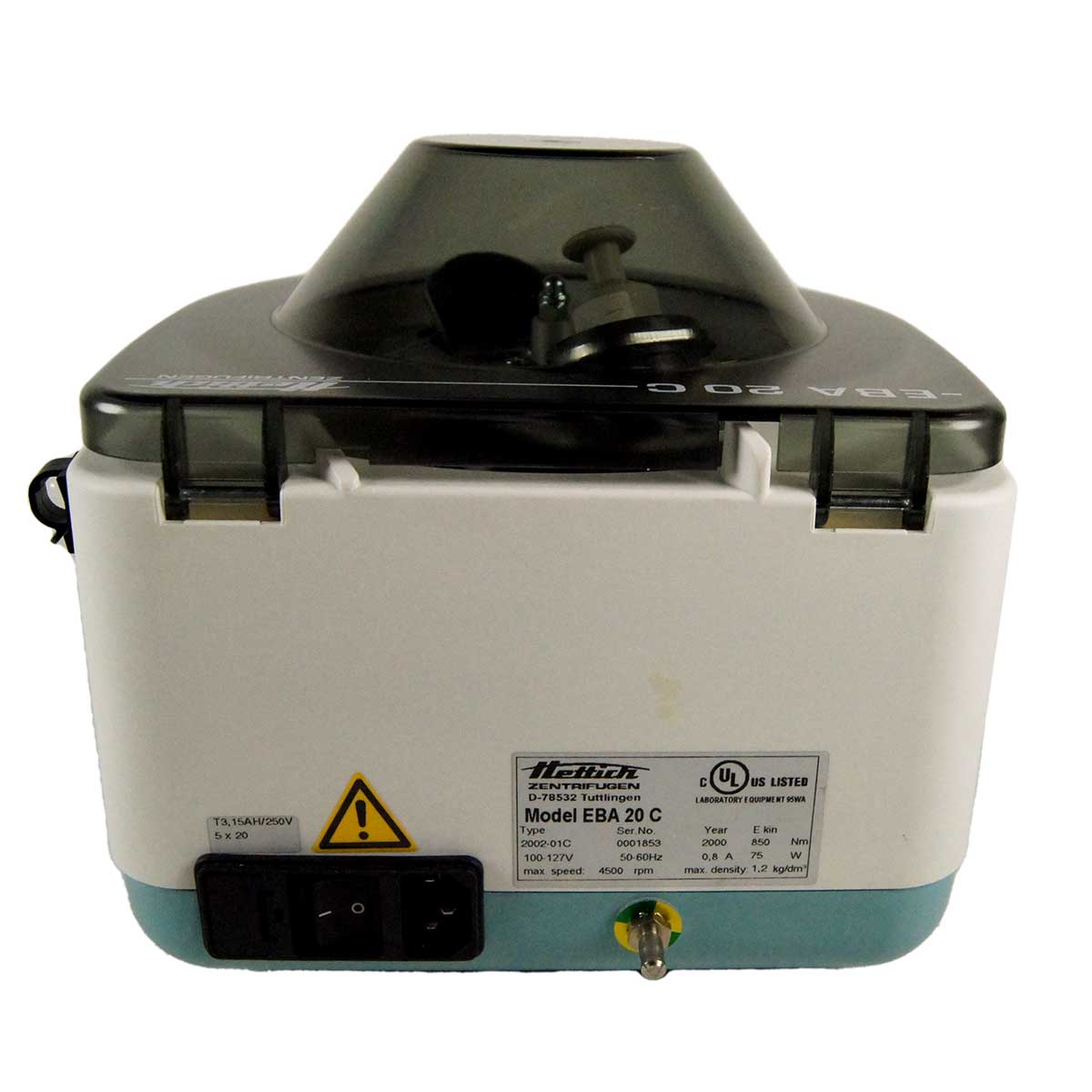 Hettich EBA 20C Zentrifugen E1824 4500 RPM 2x40g Tabletop Centrifuge 2000
