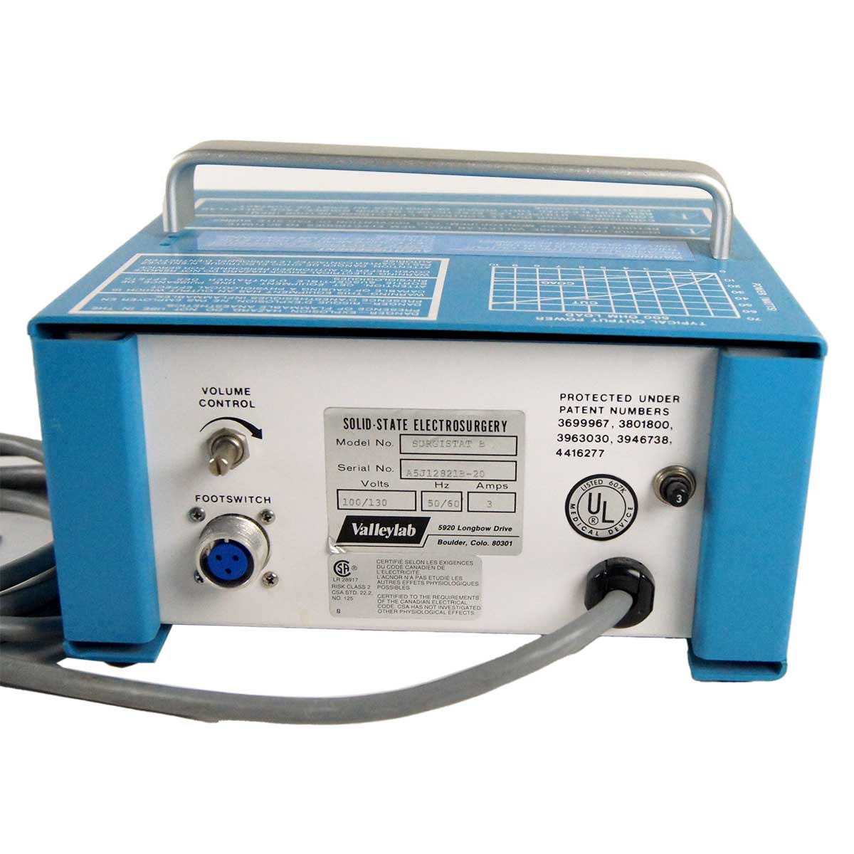 ValleyLab SurgiStat B Solid State Electrosurgery ESU Generator Bipolar Goag Cut