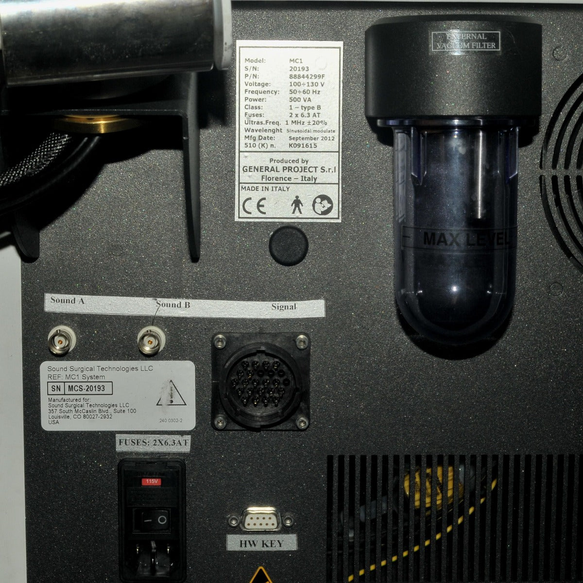 2012 VASER Shape Body Shaping Contour Ultrasound Diathermy Massage Therapy MC-1