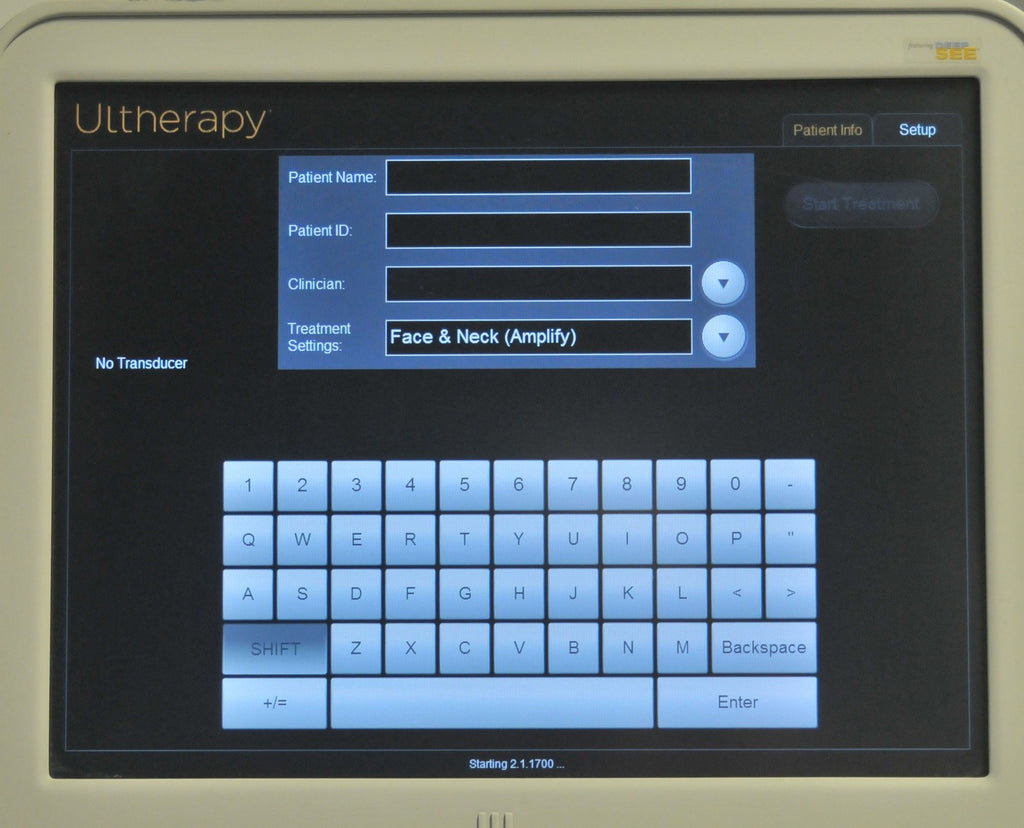 2013 Ulthera Ultherapy DEEPsee Ultrasound Skin Tightening Contouring + Handpiece