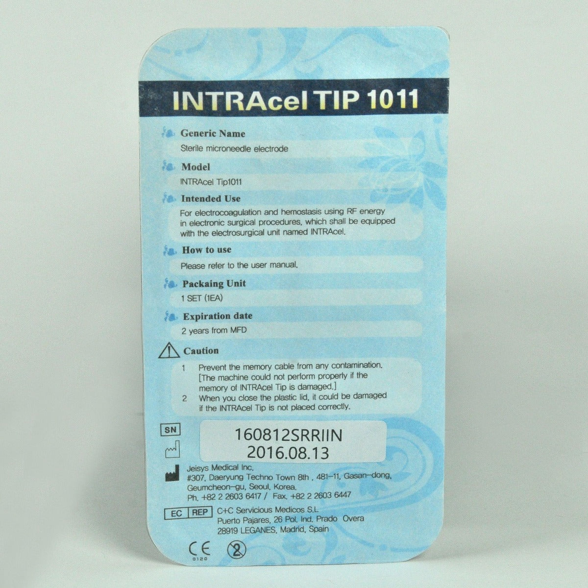 JEISYS INTRAcel PRO Microneedle Tip 1011 Electrode RadioFrequency RF Exp 2016
