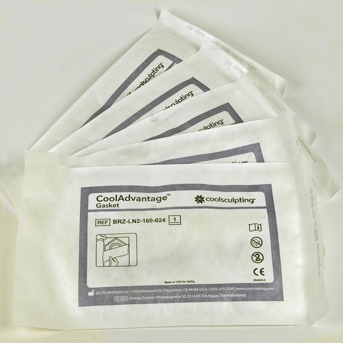 ZELTIQ CoolSculpting CoolAdvantage Gaskets BRZ-LN2-160-024 (x5Pcs) Exp9/18
