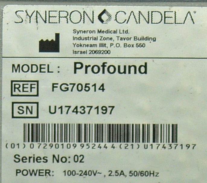 Syneron Candela PROFOUND RF Skin Tightening Microneedling Facial Wrinkles Aging