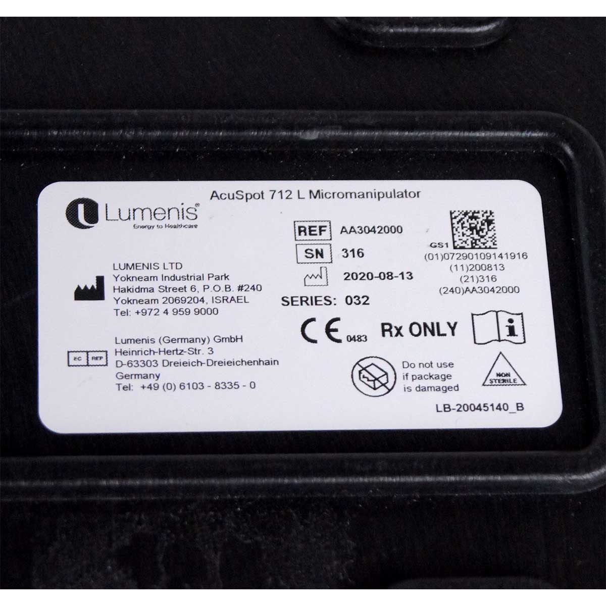 2020 Lumenis Sharplan AcuSpot 712L Micromanipulator CO2 Laser Aperture AA3042000