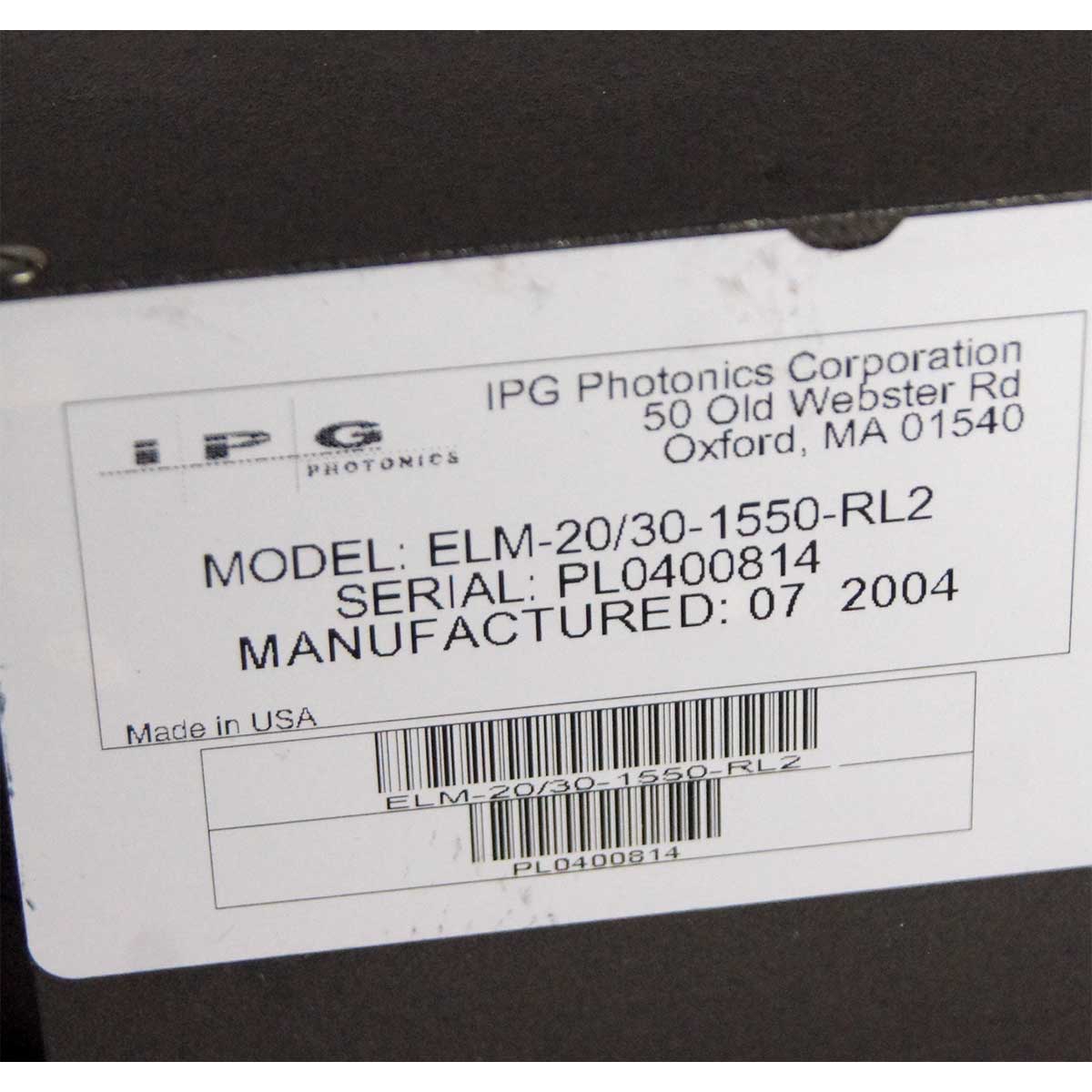 Fraxel Restore SR 1500 100W 1550nm Laser Head Module ELM-20/30-1550-RL2 w/ Cord