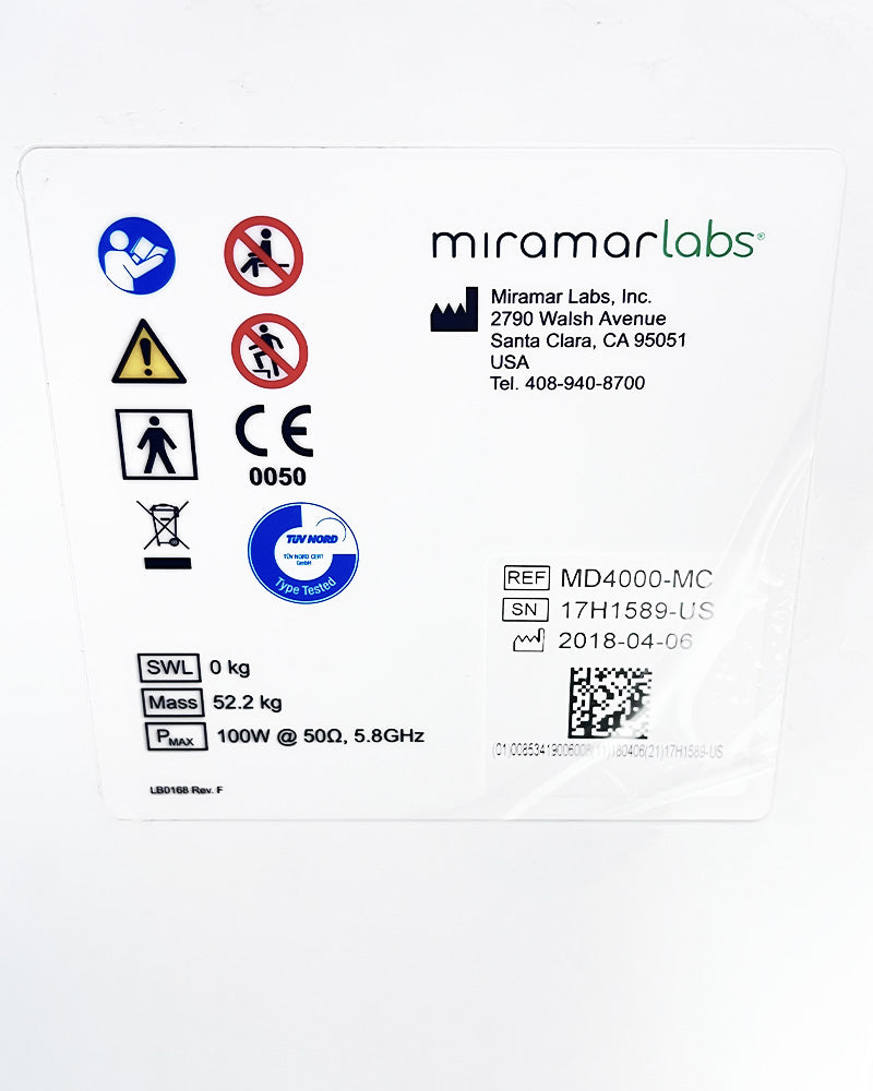 2018 Miramarlabs MiraDry MD4000-MC Sweat Odor Reduction Hyperhydrosis System
