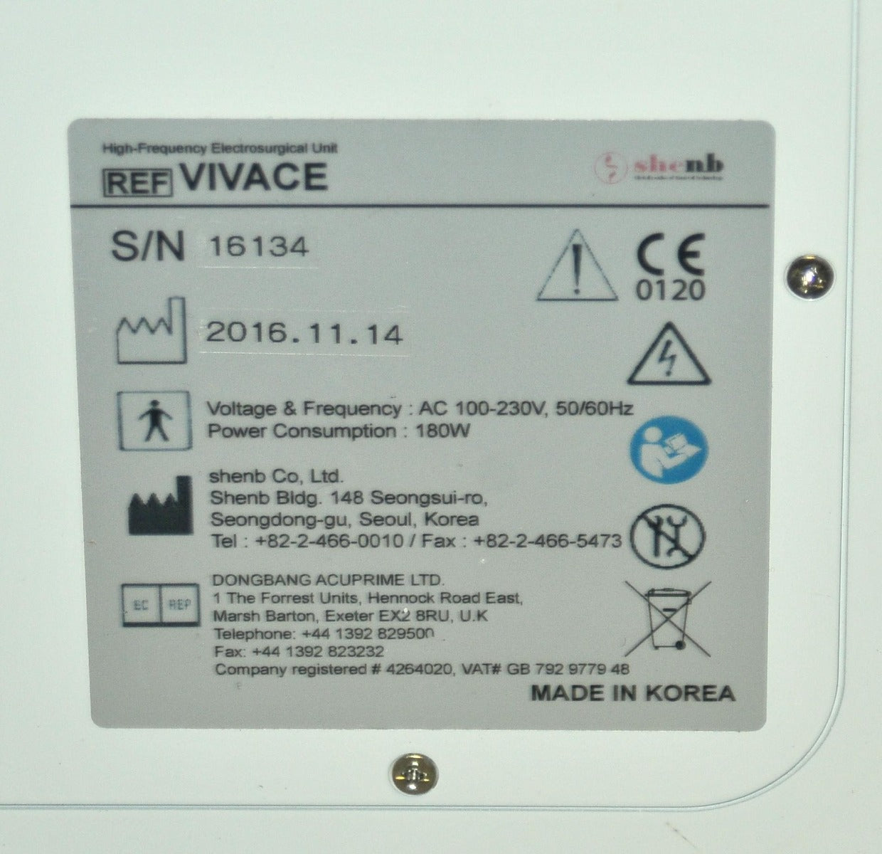 2016 Vivace Fractional RF Microneedling Facial Wrinkle Skin Tightening Treatment