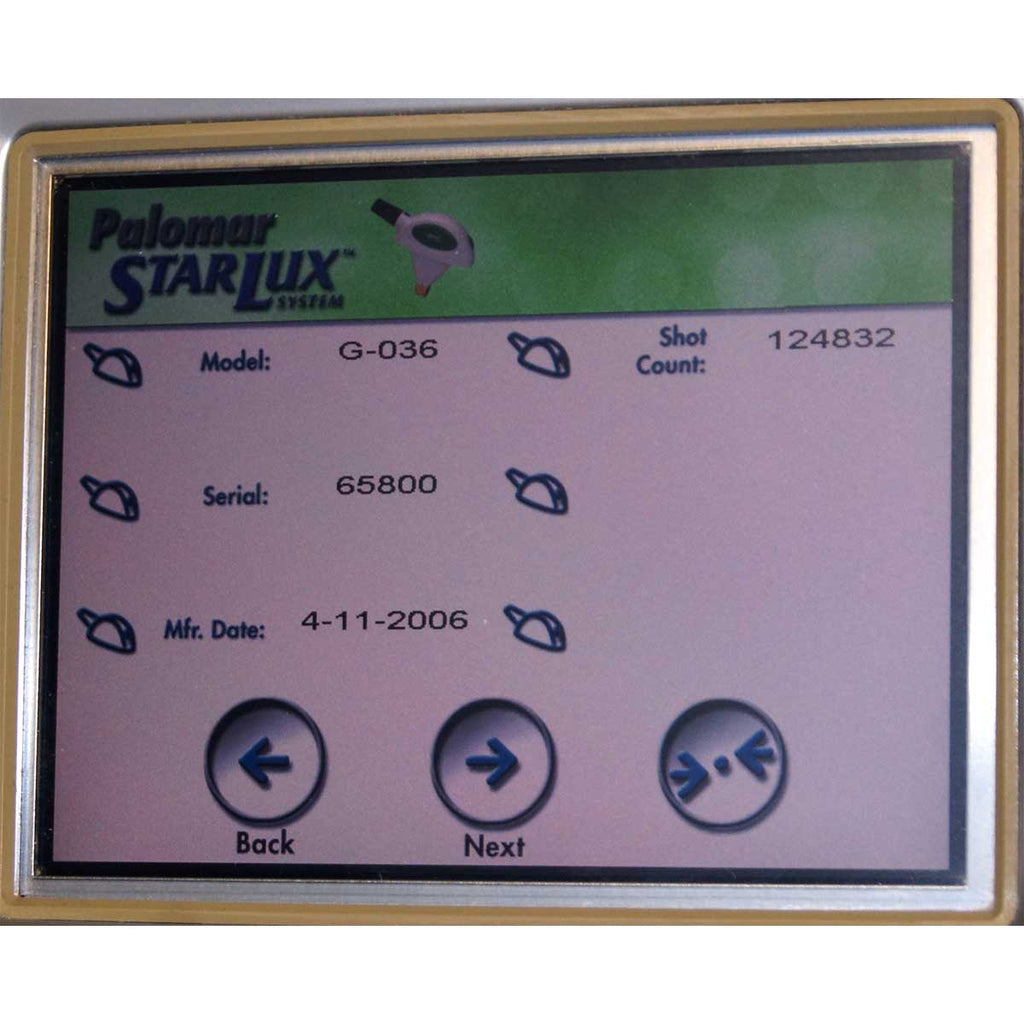Palomar StarLux 300 IPL Aesthetic System with Cart Lux 2006 LuxG LuxY