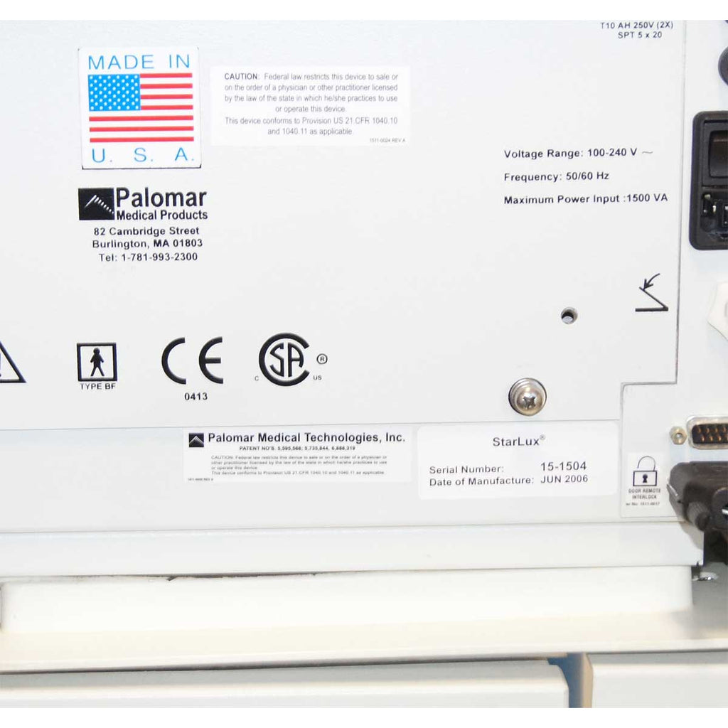 Palomar StarLux 300 IPL Aesthetic System with Cart Lux 2006 LuxG LuxY