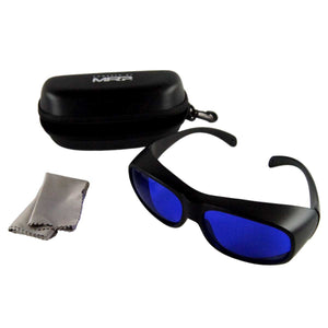 MRP Laser Safety Eyewear Glasses 585-595nm OD5+ DIR LB5 LP S - Black Large Frame