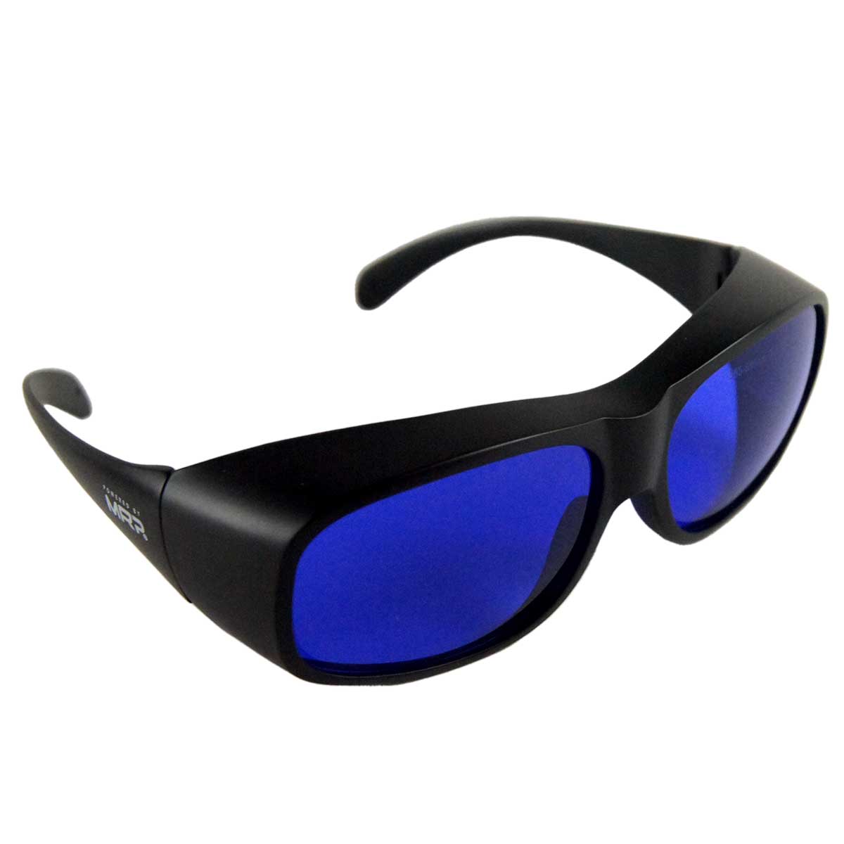 MRP Laser Safety Eyewear Glasses 585-595nm OD5+ DIR LB5 LP S - Black Large Frame