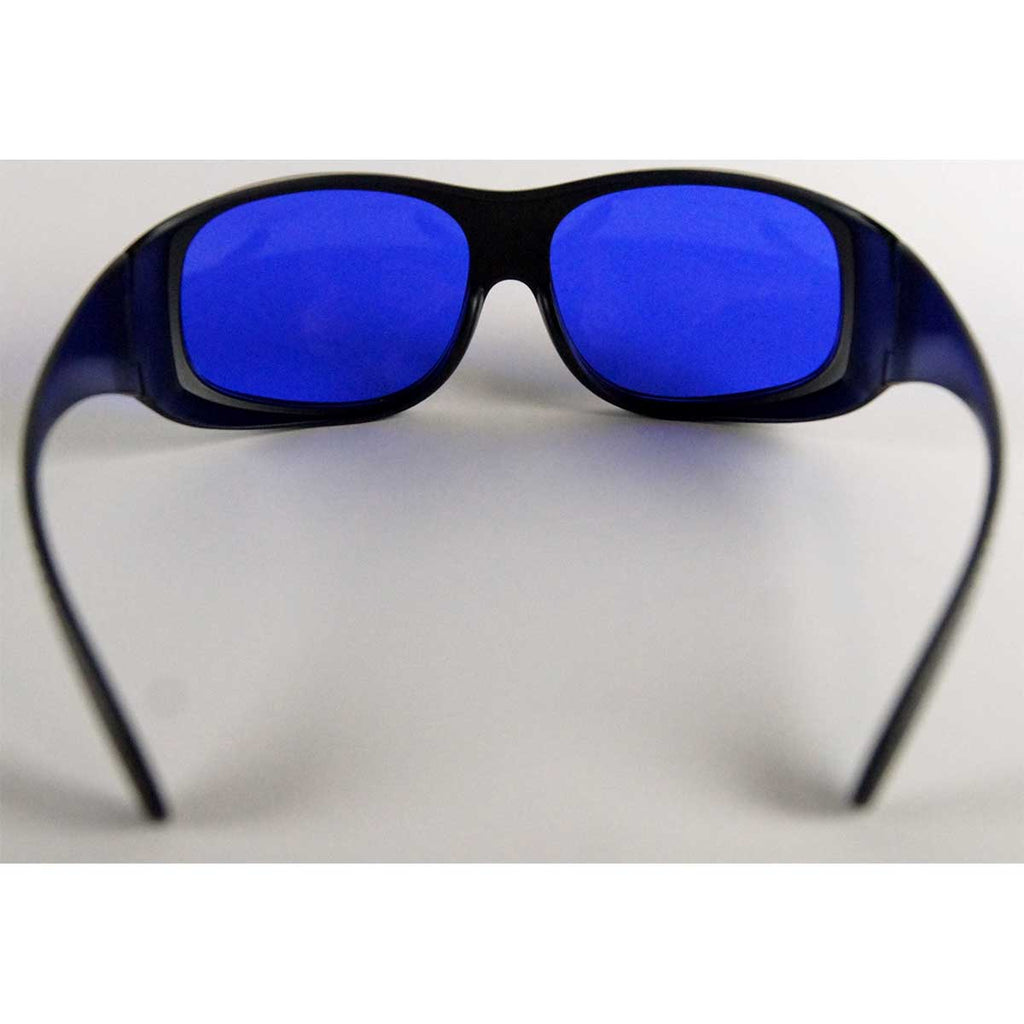 MRP Laser Safety Eyewear Glasses 585-595nm OD5+ DIR LB5 LP S - Black Large Frame