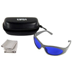 MRP Laser Safety Eyewear Glasses 585-595nm OD5+ DIR LB5 LP S - Grey Small Frame