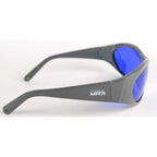 MRP Laser Safety Eyewear Glasses 585-595nm OD5+ DIR LB5 LP S - Grey Small Frame