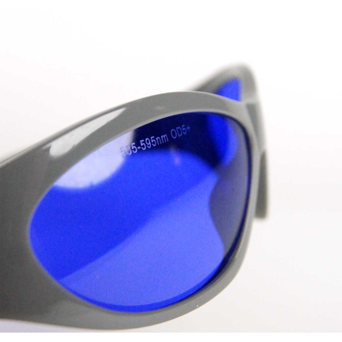 MRP Laser Safety Eyewear Glasses 585-595nm OD5+ DIR LB5 LP S - Grey Small Frame